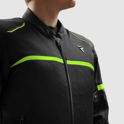 Echo Noir/Jaune Fluo Veste Moto