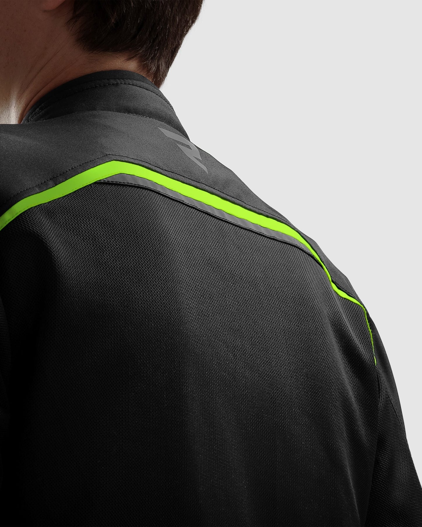 Echo Blouson Moto Noir, Jaune Fluo