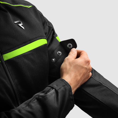 Echo Noir/Jaune Fluo Veste Moto