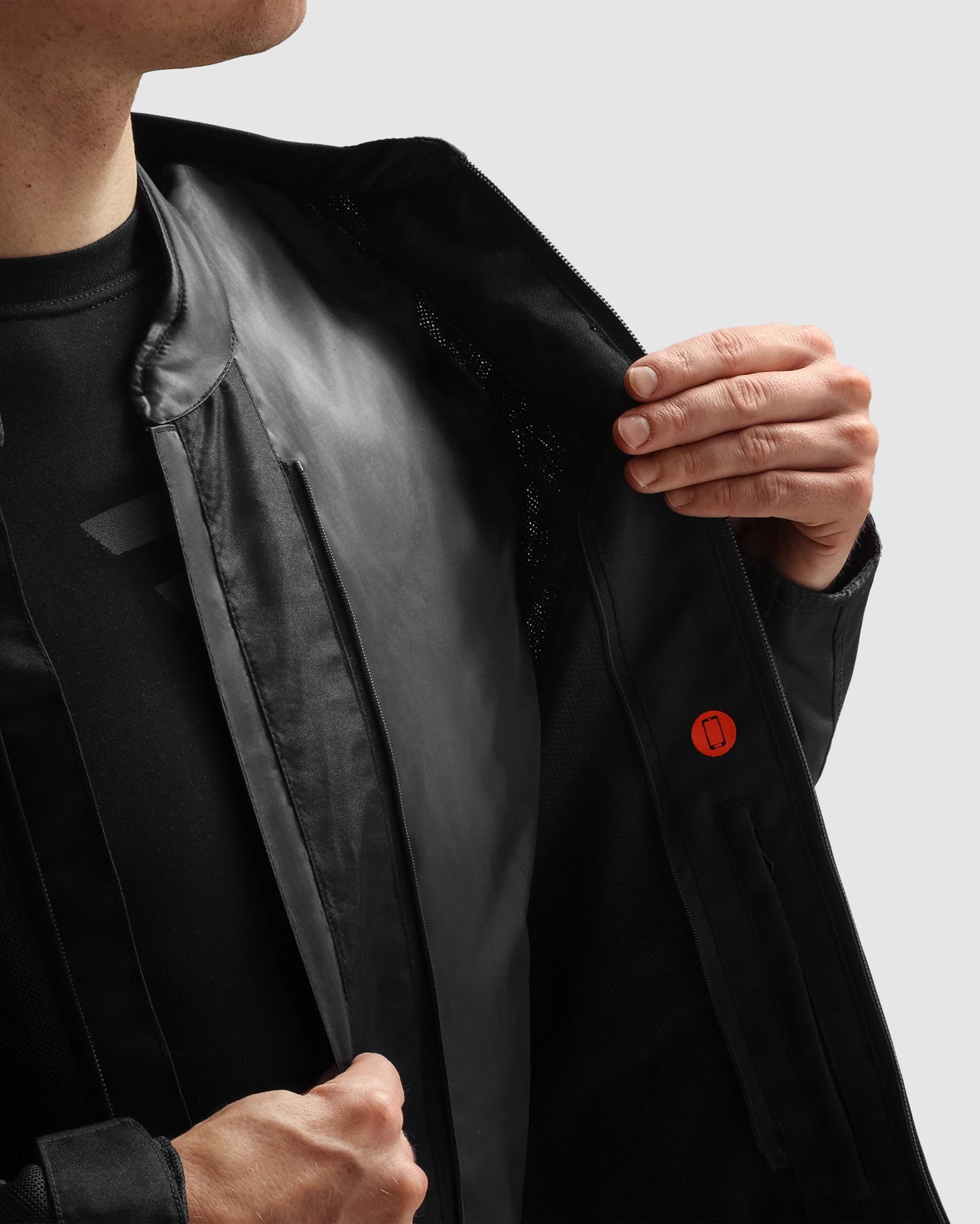 Echo Blouson Moto Noir, Jaune Fluo