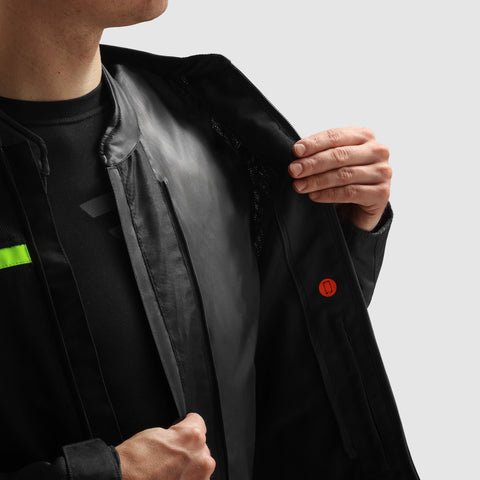 Echo Noir/Jaune Fluo Veste Moto