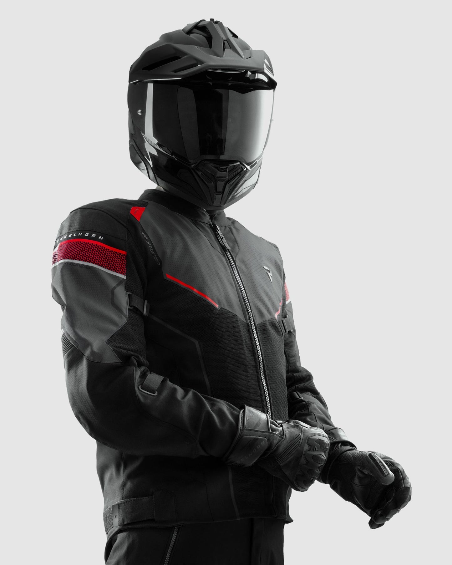 Hiflow V Blouson Moto Foncé Gris