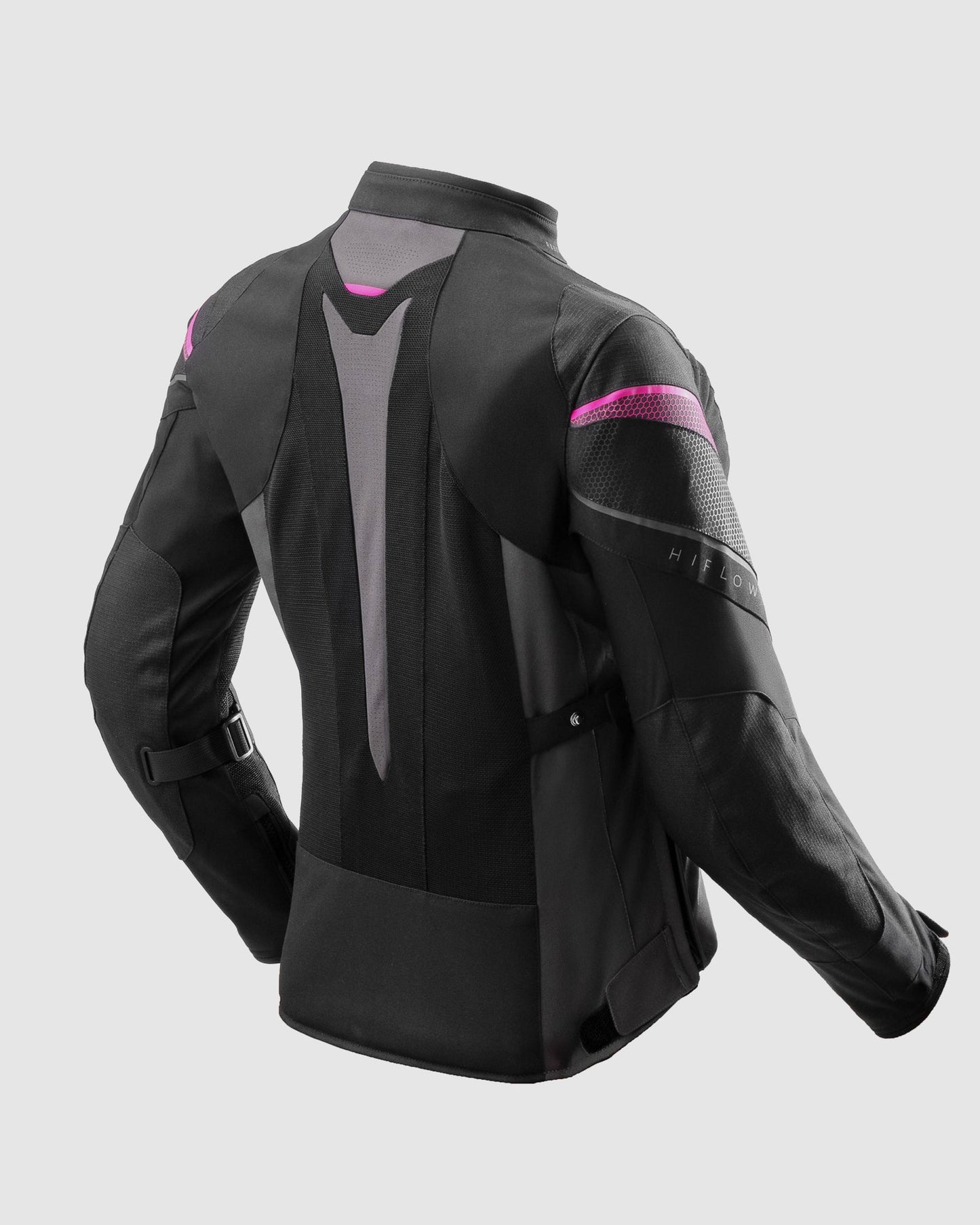Hiflow V Femme Blouson Moto Noir, Rose