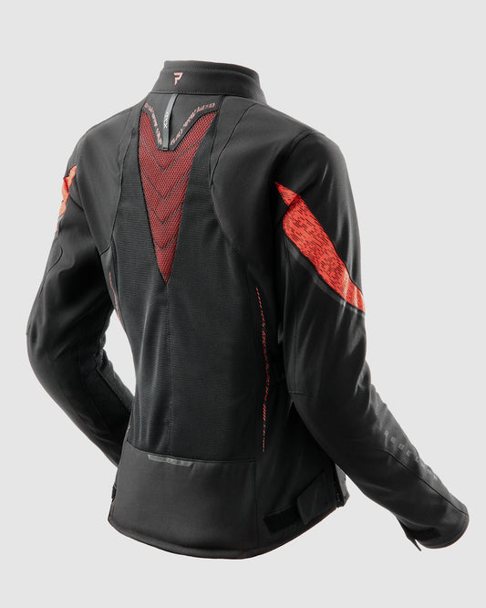 Jax Femme Blouson Moto Rouge