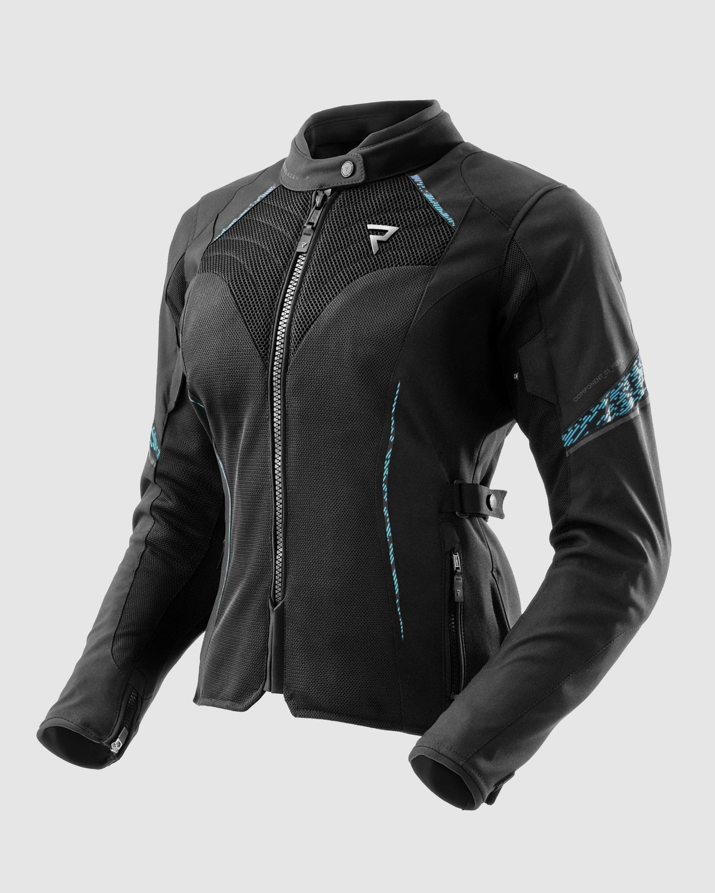Jax Femme Blouson Moto Bleu Lagon