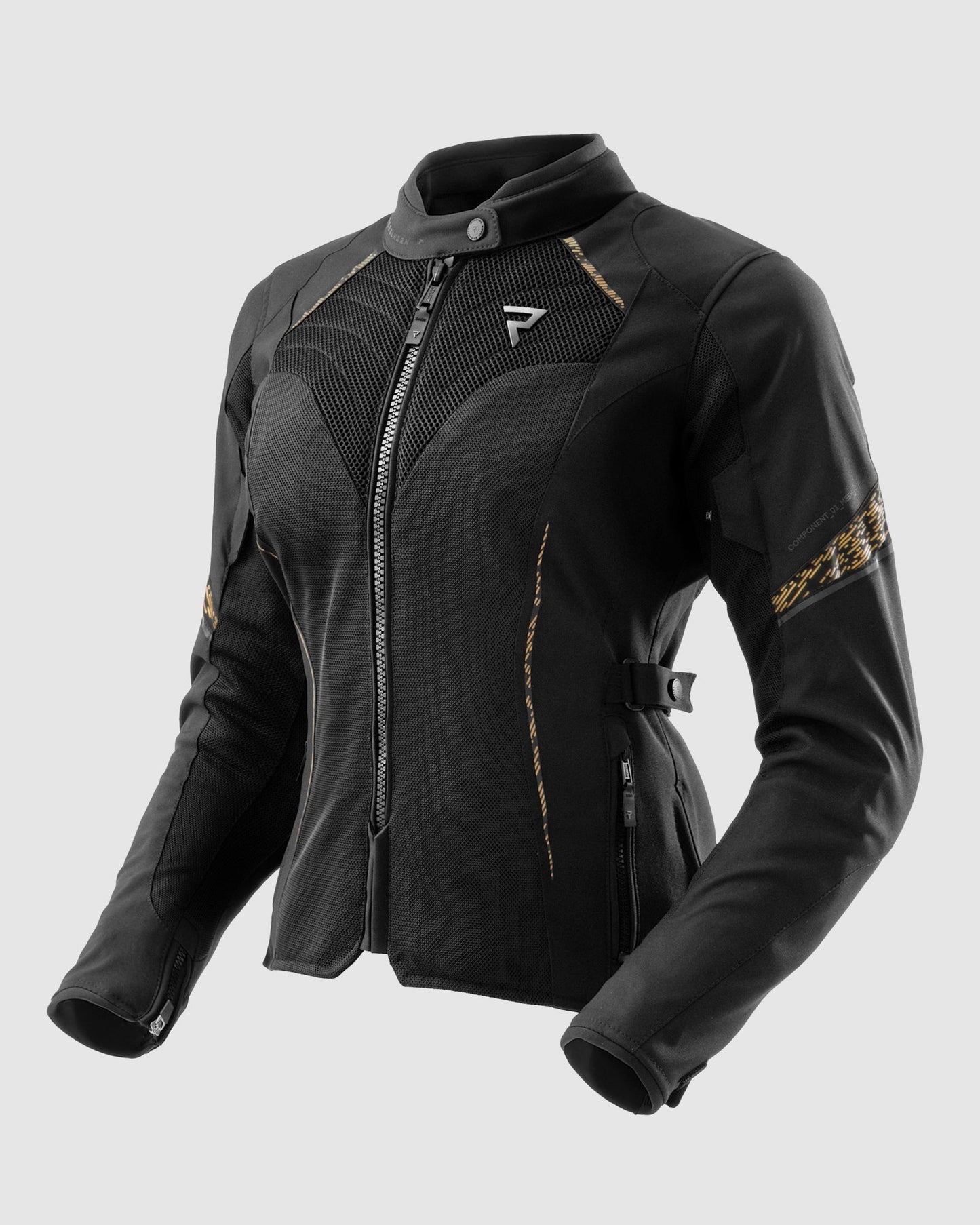 Jax Femme Blouson Moto Or