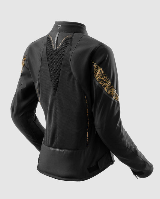Jax Femme Blouson Moto Or