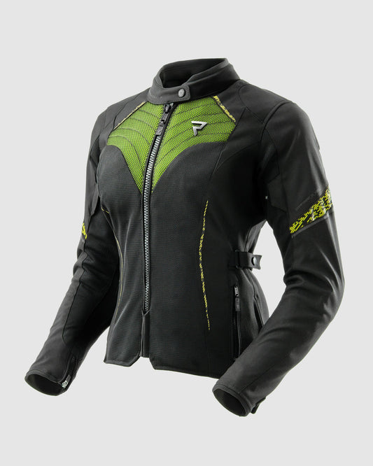 Jax Femme Blouson Moto Vert