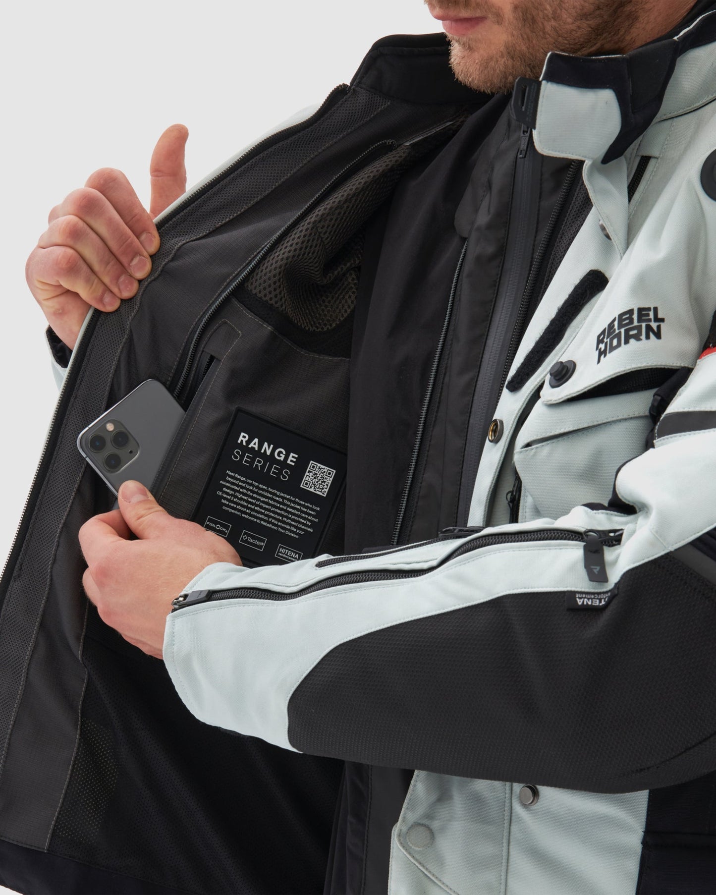 Range Blouson Moto Gris