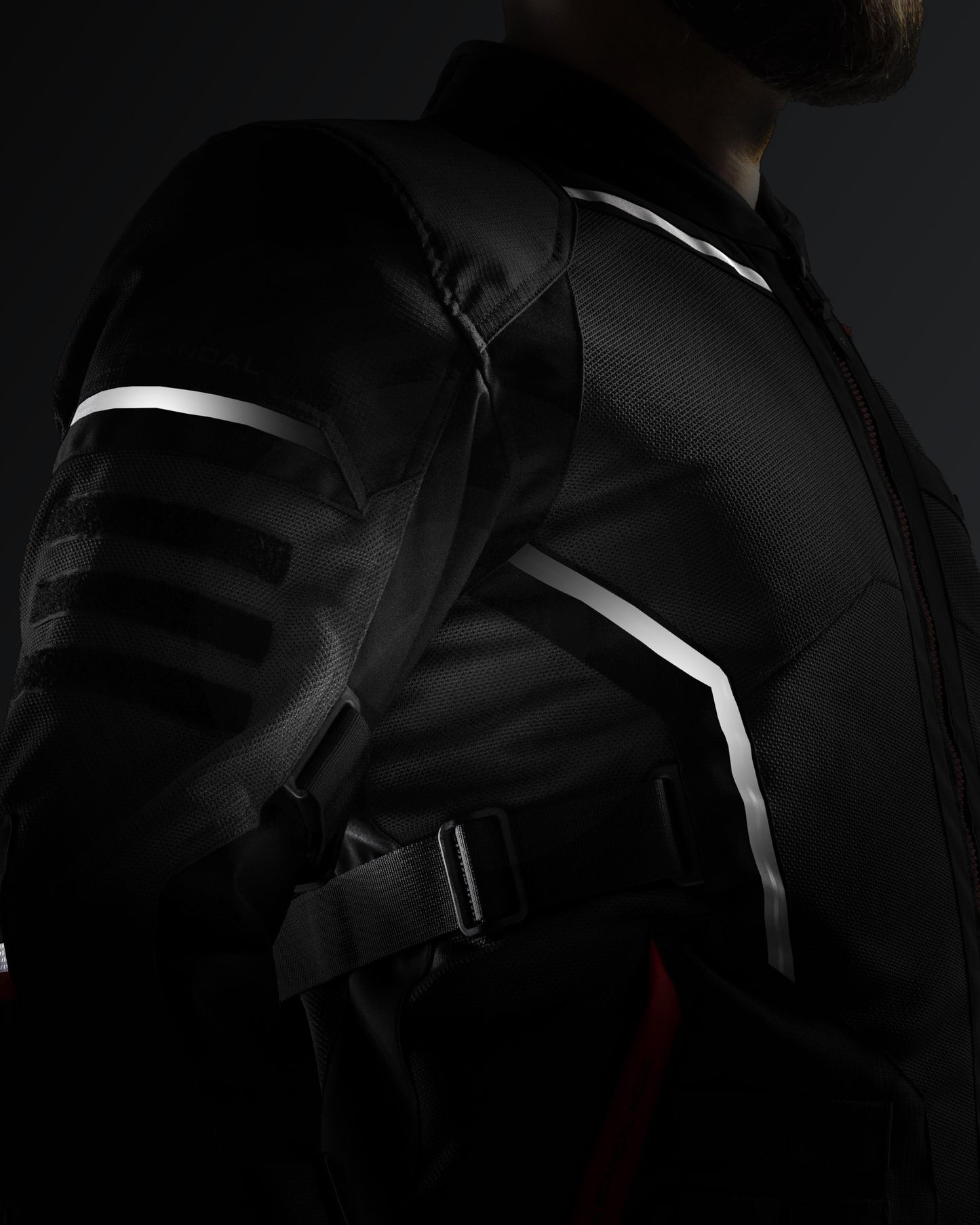 Scandal 3.0 Veste Moto Rouge