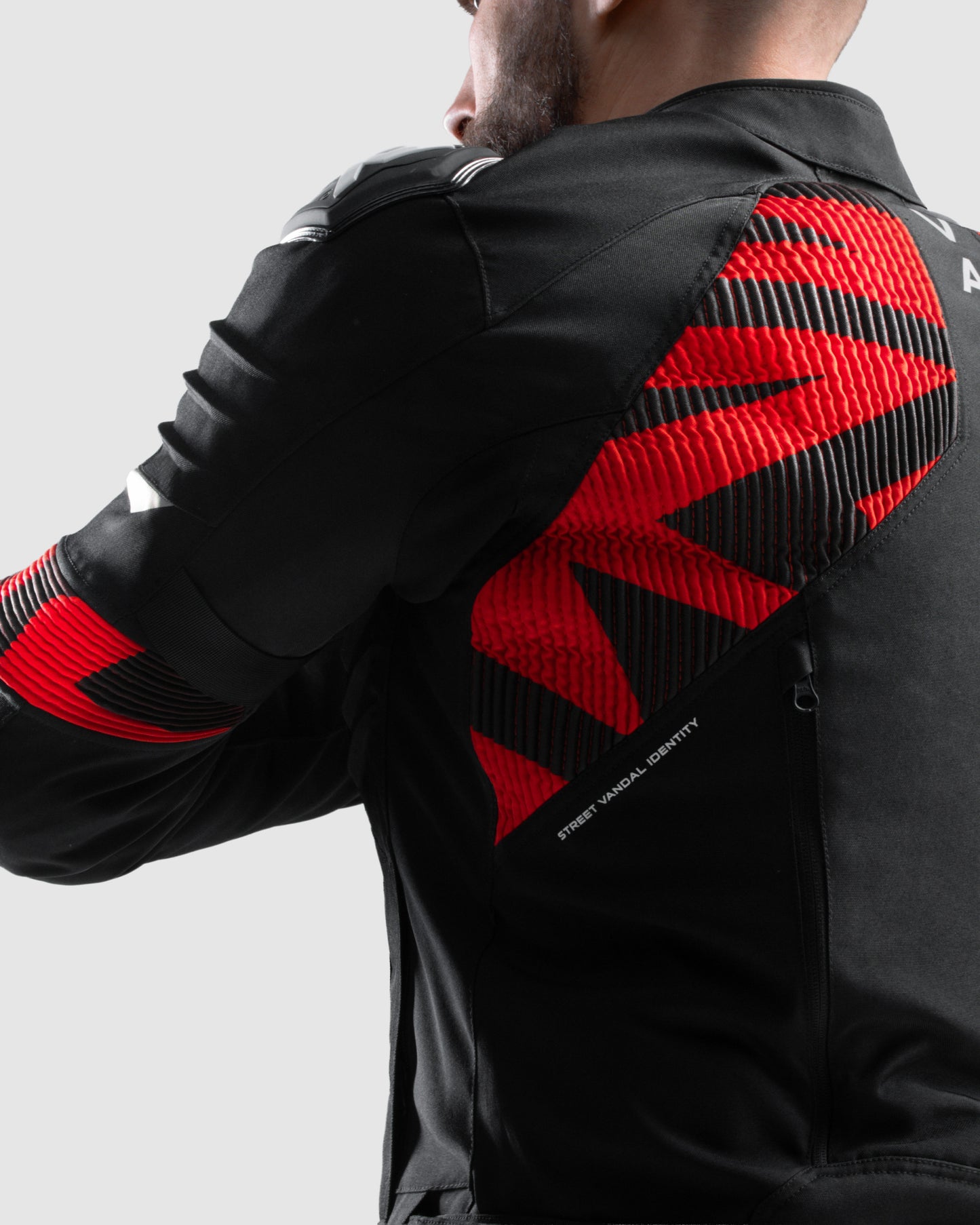 Vandal 2 TEX Veste Moto Rouge
