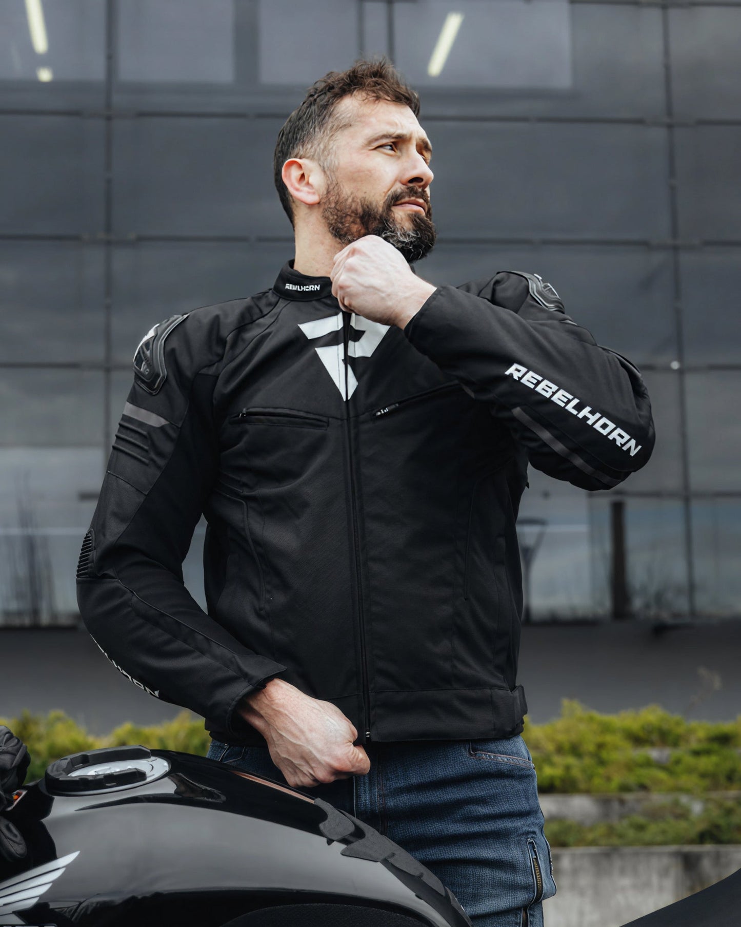Vandal Blouson Moto Noir Blanc