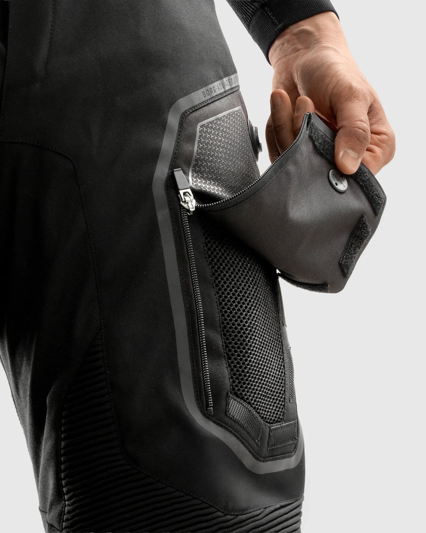 Borg II Pantalon Moto Noir Jambe Longue