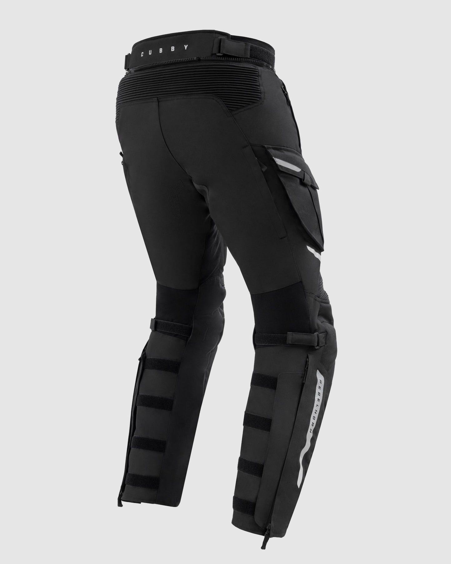 Cubby V Pantalon Moto Noir Jambe Longue