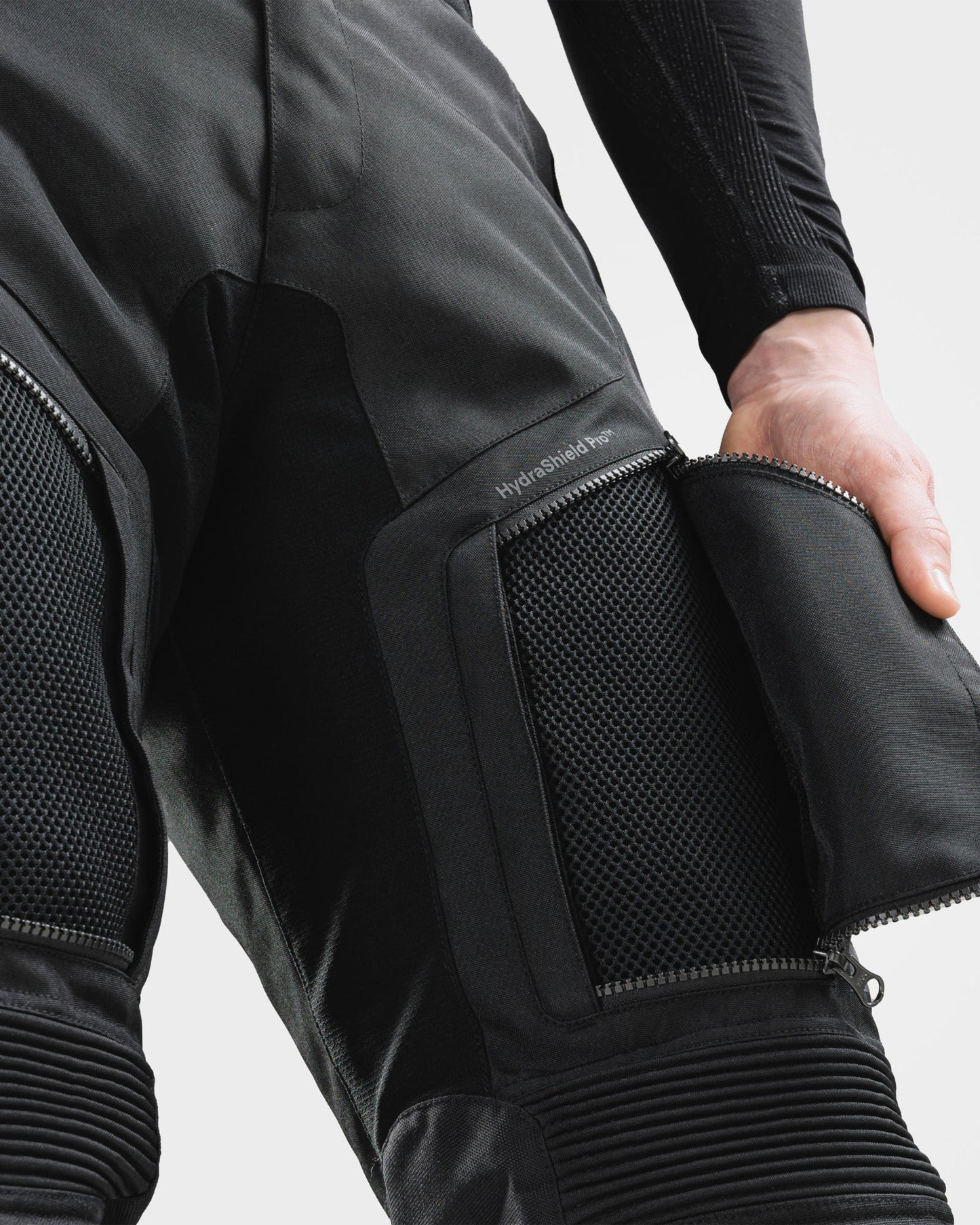 Cubby V Pantalon Moto Noir Jambe Courte