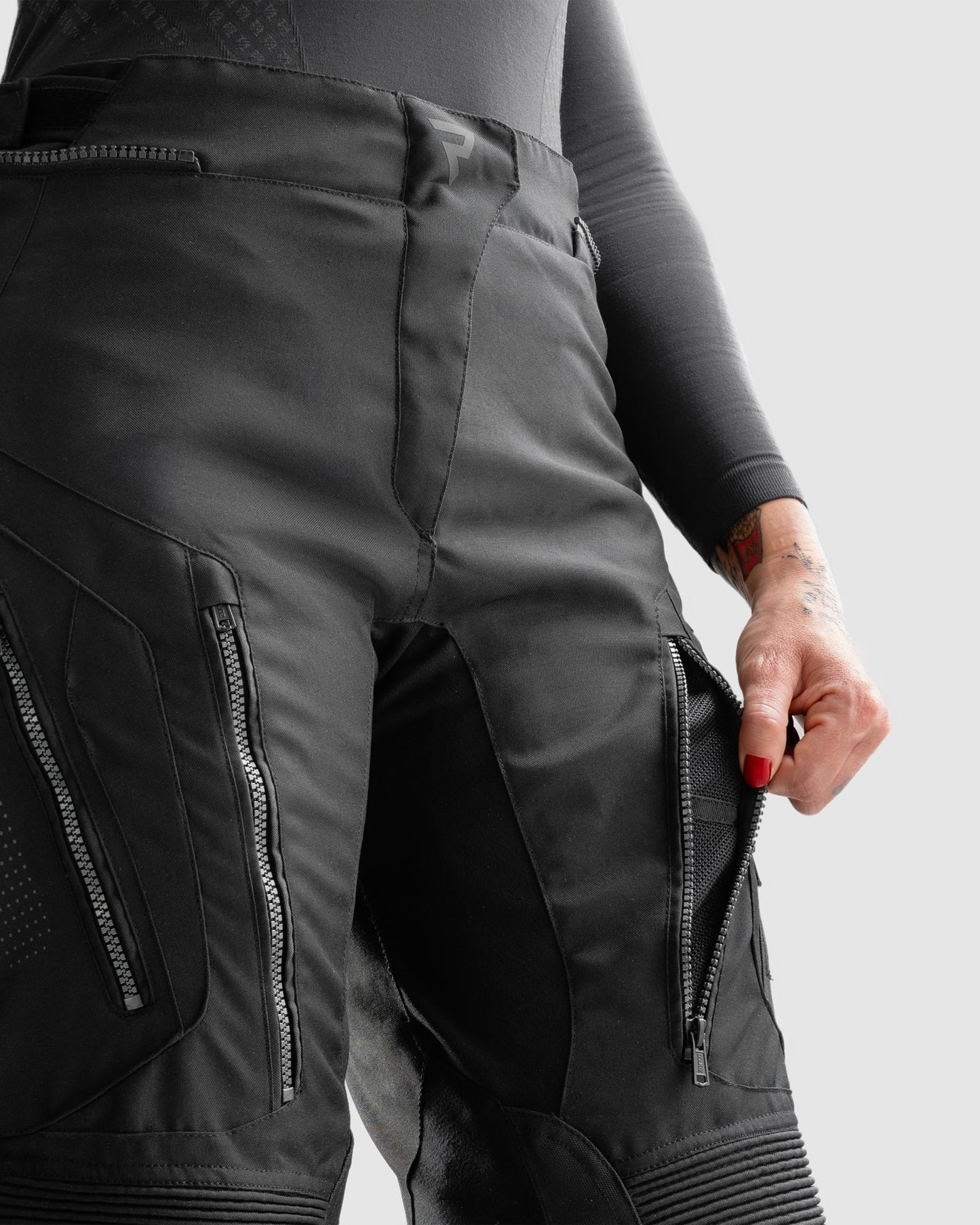 Hiker IV Femme Pantalon Moto Noir Jambe Courte