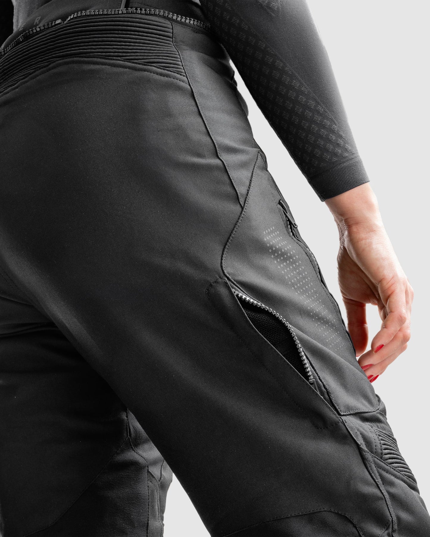 Hiker IV Femme Pantalon Moto Noir Jambe Courte