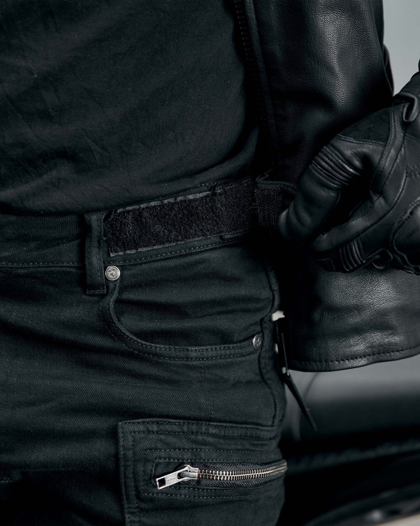 Urban III Jean Moto Délavé Noir